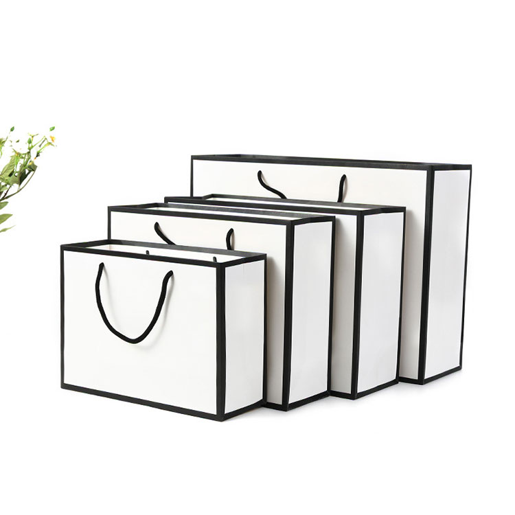 Clothing Black Border Paper Bag